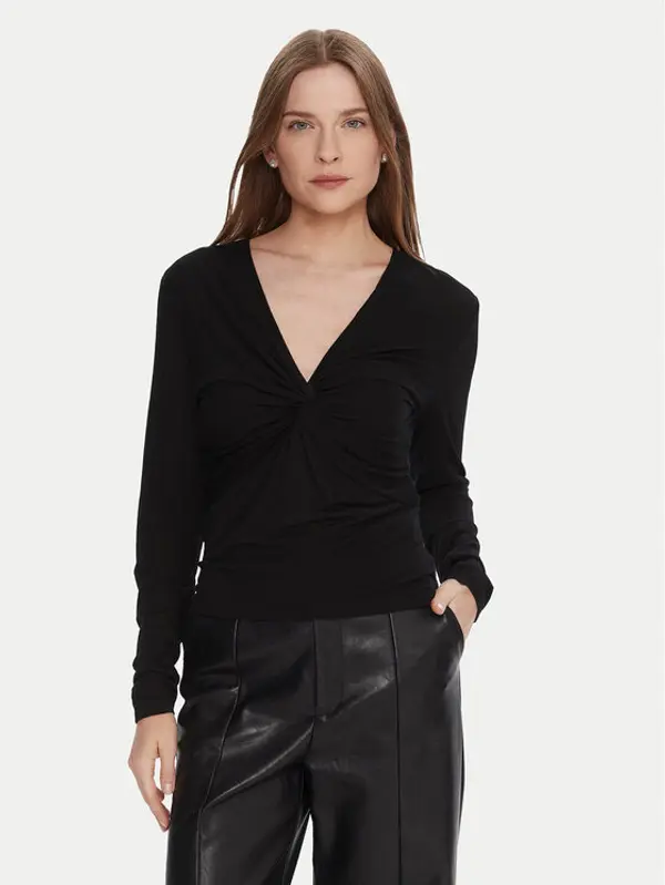LOLA CASADEMUNT LOLA CASADEMUNT Majica MF2515029 Crna Slim Fit