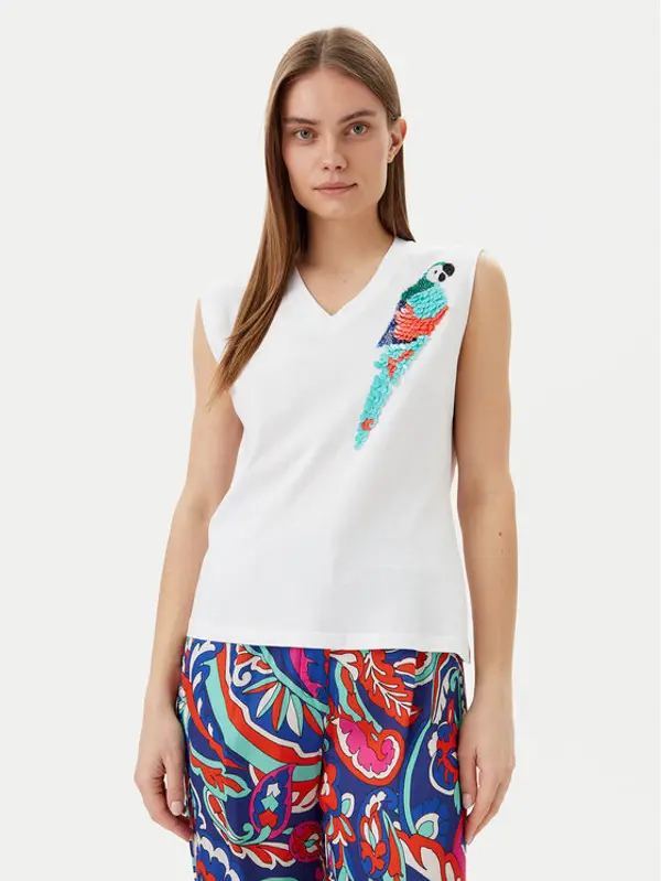 LOLA CASADEMUNT LOLA CASADEMUNT Majica MS2515023 Bijela Regular Fit