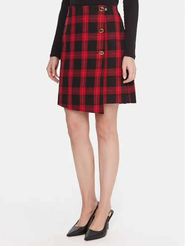 LOLA CASADEMUNT LOLA CASADEMUNT Mini suknja LF2508003 Crvena Regular Fit
