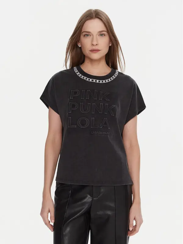 LOLA CASADEMUNT LOLA CASADEMUNT T-shirt LF2515030 Siva Loose Fit