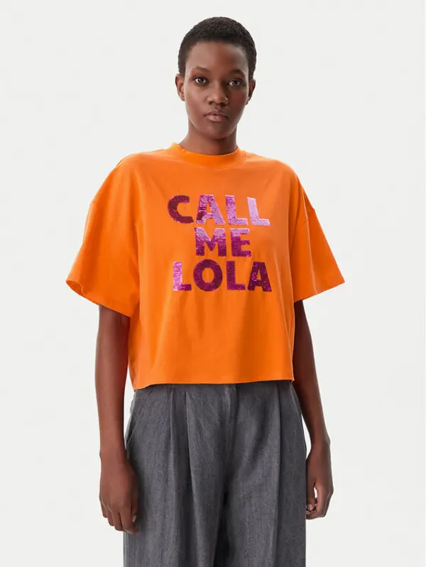 LOLA CASADEMUNT LOLA CASADEMUNT T-shirt LS2515054 Narančasta Relaxed Fit
