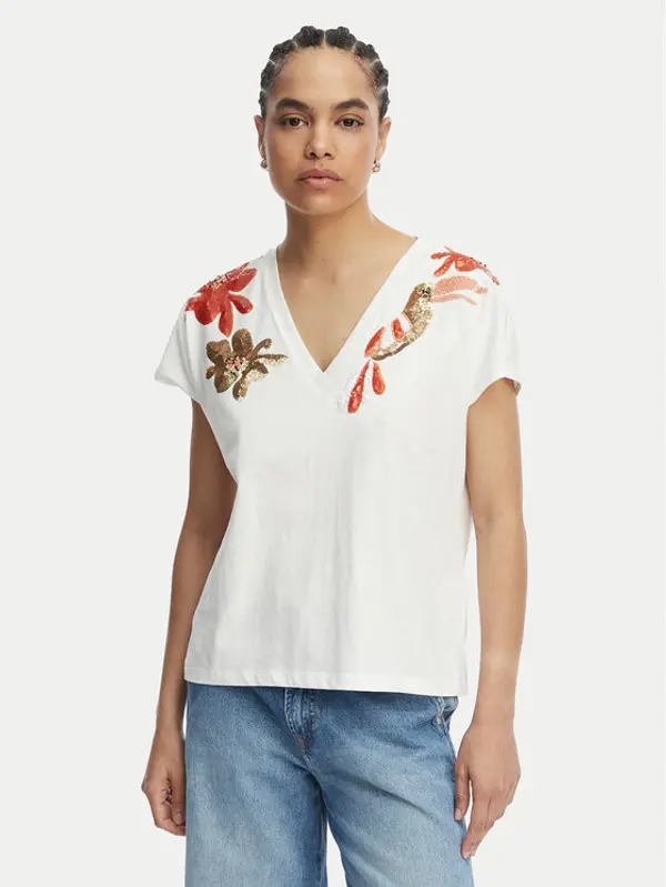 LOLA CASADEMUNT LOLA CASADEMUNT T-shirt MS2615002 Bijela Regular Fit