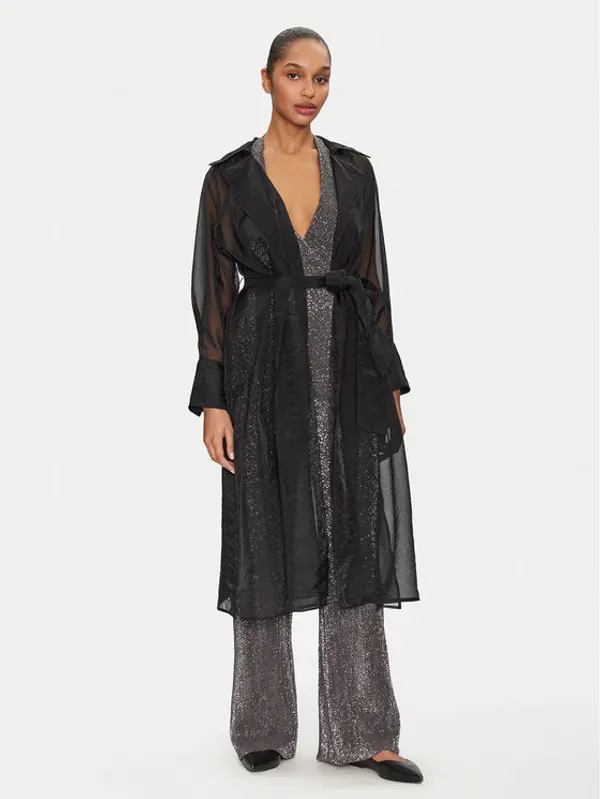 LOLA CASADEMUNT LOLA CASADEMUNT Trench MS2502018 Crna Regular Fit