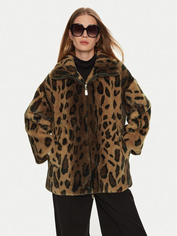 lola_casademunt lola_casademunt Kožuh LF2401010 Smeđa Regular Fit