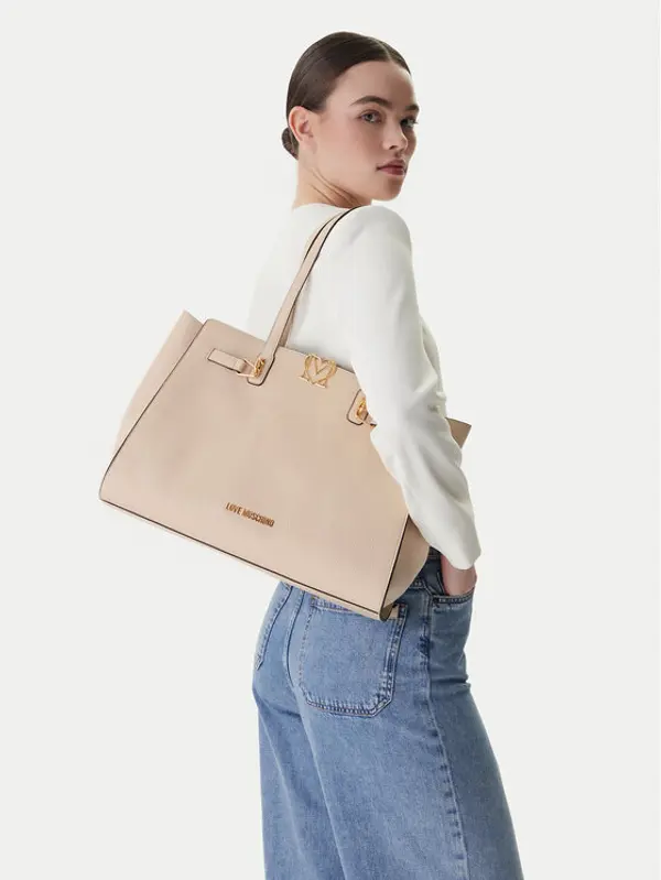 Love Moschino LOVE MOSCHINO Torbica JC4124PP1OLM0110 Écru