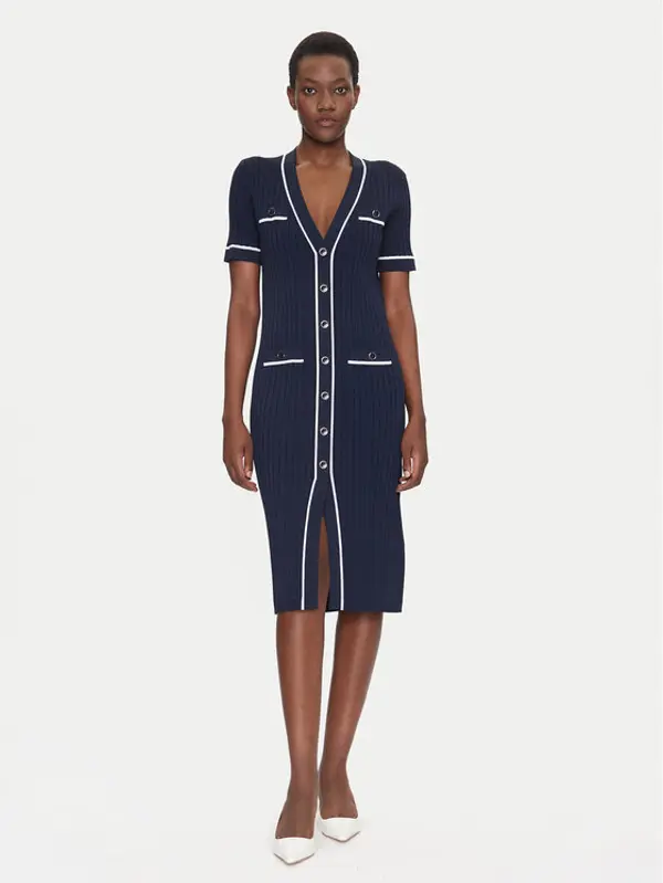 Luisa Spagnoli Luisa Spagnoli Džemper haljina Candelotto 100004 Tamnoplava Slim Fit