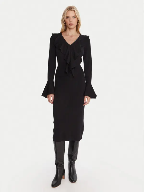 Luisa Spagnoli Luisa Spagnoli Džemper haljina Malimba 100110 Crna Slim Fit