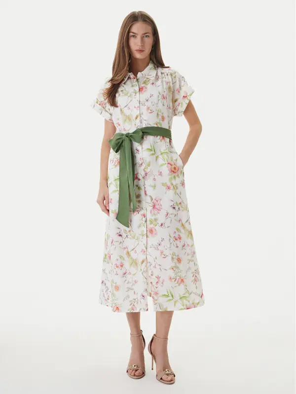 Luisa Spagnoli Luisa Spagnoli Haljina košulja Pilea 543227 Écru Regular Fit