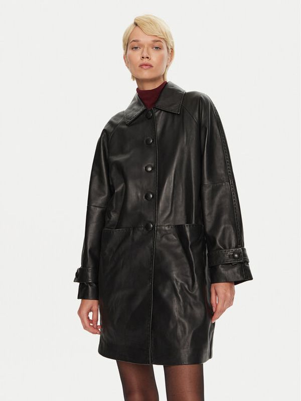 Luisa Spagnoli Luisa Spagnoli Jakna od imitacije kože Superbo 541221 Crna Loose Fit