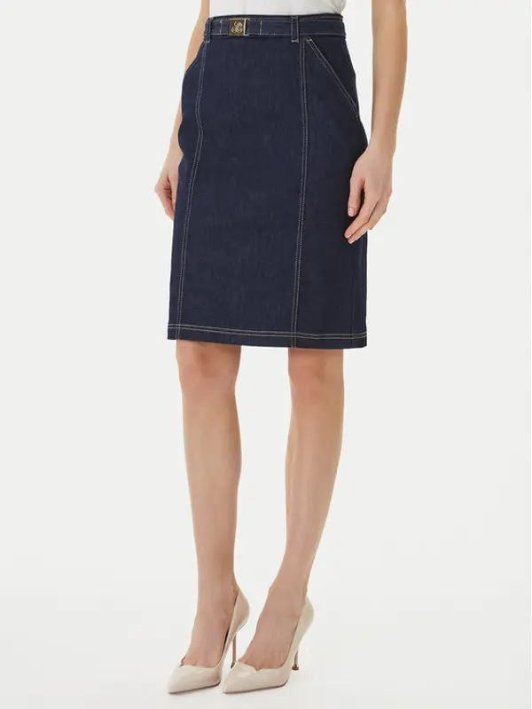 Luisa Spagnoli Luisa Spagnoli Jeans suknja Tennista 542818 Tamnoplava Slim Fit