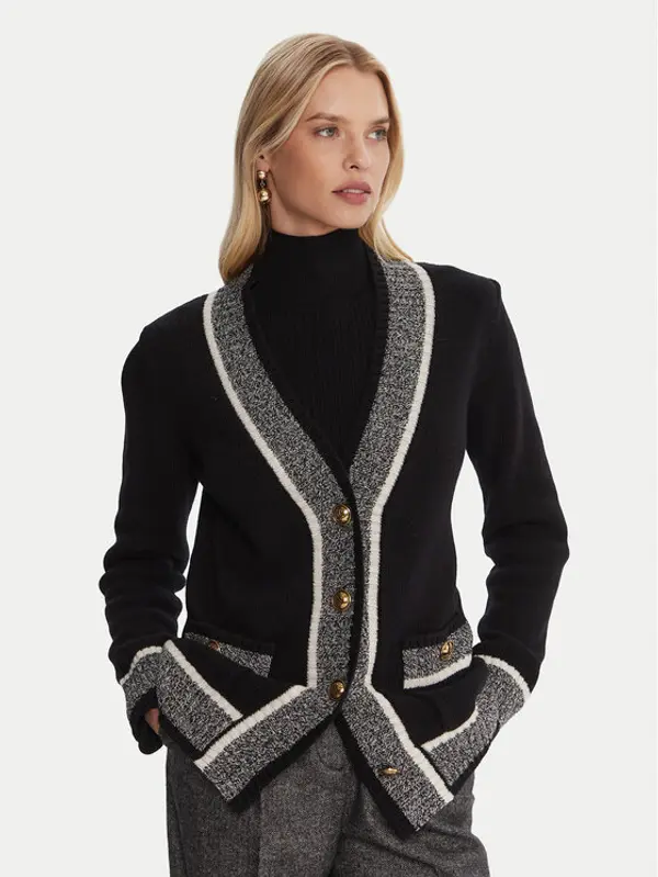 Luisa Spagnoli Luisa Spagnoli Kardigan Ceneriera 100206 Crna Regular Fit