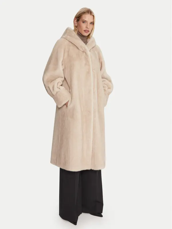 Luisa Spagnoli Luisa Spagnoli Krzno Savelli 542439 Bež Loose Fit
