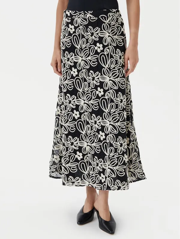 Luisa Spagnoli Luisa Spagnoli Midi suknja Tenente 541989 Crna Regular Fit