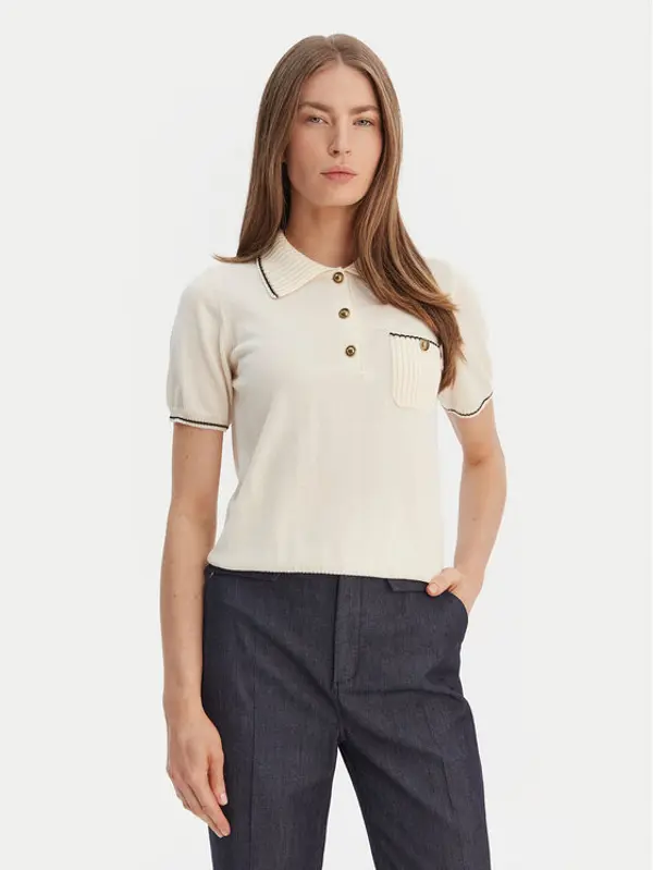 Luisa Spagnoli Luisa Spagnoli Polo Miconia 100295 Écru Regular Fit