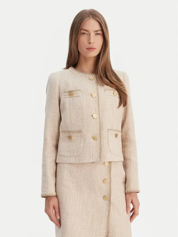 Luisa Spagnoli Luisa Spagnoli Sakoi Vasari 542790 Bež Regular Fit