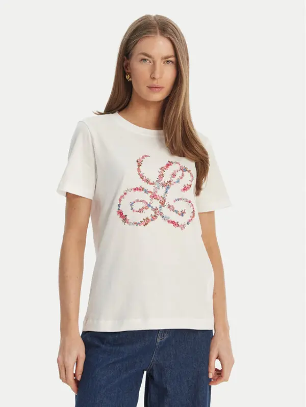 Luisa Spagnoli Luisa Spagnoli T-shirt Ballada 543153 Bijela Regular Fit