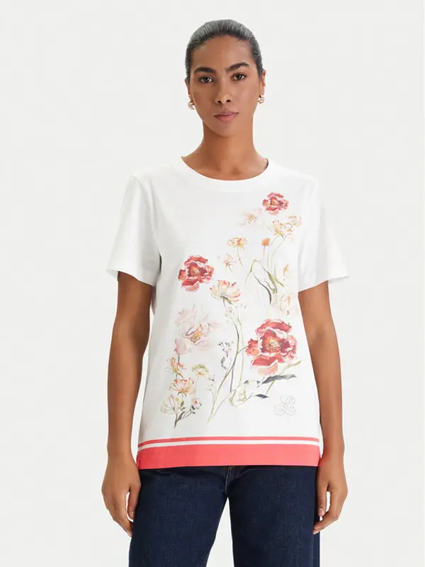 Luisa Spagnoli Luisa Spagnoli T-shirt Belle 543280 Bijela Regular Fit