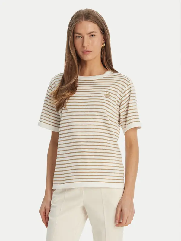 Luisa Spagnoli Luisa Spagnoli T-shirt Cattolica 100402 Bež Regular Fit