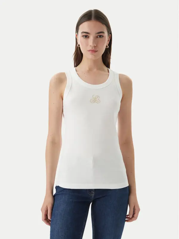 Luisa Spagnoli Luisa Spagnoli Top Bordo 543281 Bijela Slim Fit