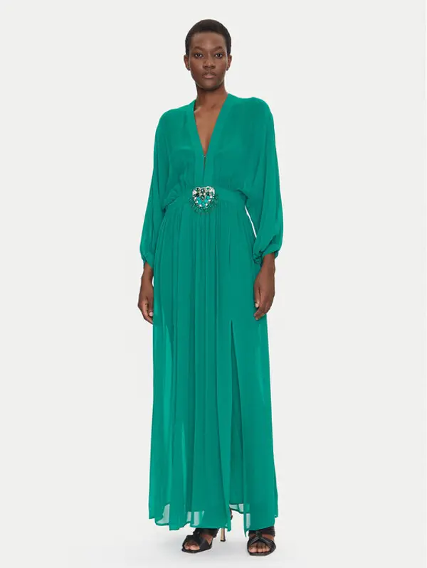 Luisa Spagnoli Luisa Spagnoli Večernja haljina Paiolo 541815 Zelena Regular Fit