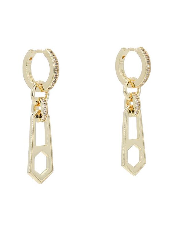 Luv AJ Luv AJ Naušnice Mini Zipper Huggies HOL22-E-MZH-G Zlatna