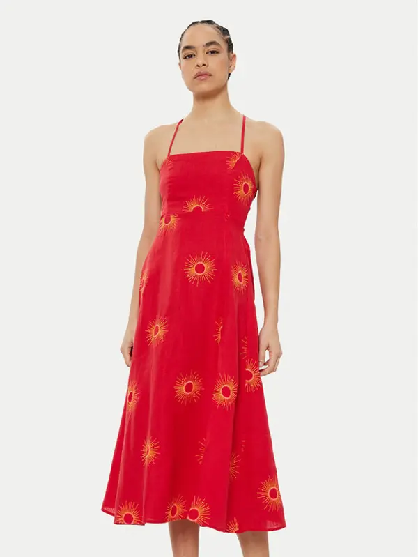 Maaji Maaji Ljetna haljina Eclipse Remi PT2268CMD002 Crvena Regular Fit