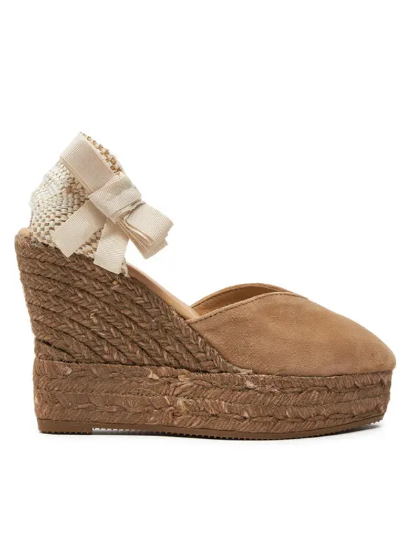 Manebi Manebi Espadrile Hamptons Heart-Shaped Wedge Espadrilles W 1.6 WH Bež