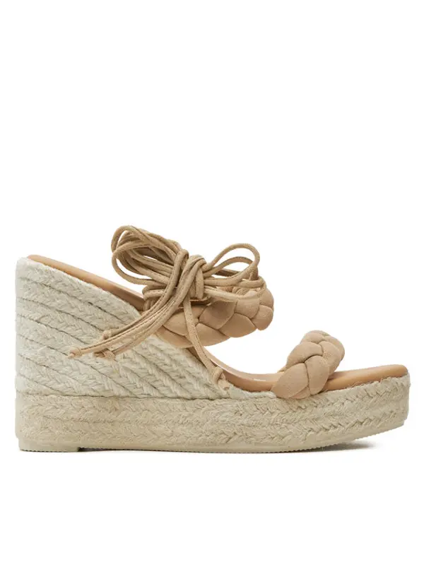 Manebi Manebi Espadrile Hamptons Two Braided Bands Wedge Espadrilles M 1.1 WE Bež