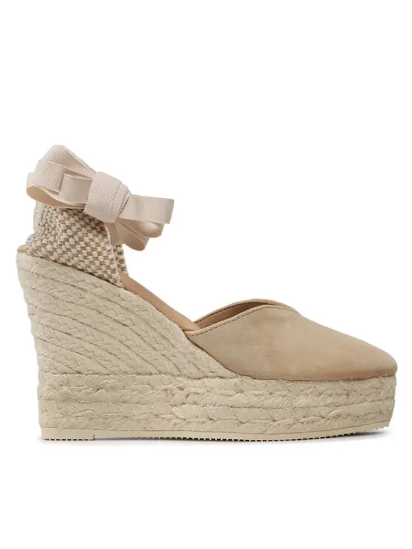 Manebi Manebi Espadrile Heart-Shaped Wedge Espadrilles M 1.1 WH Bež