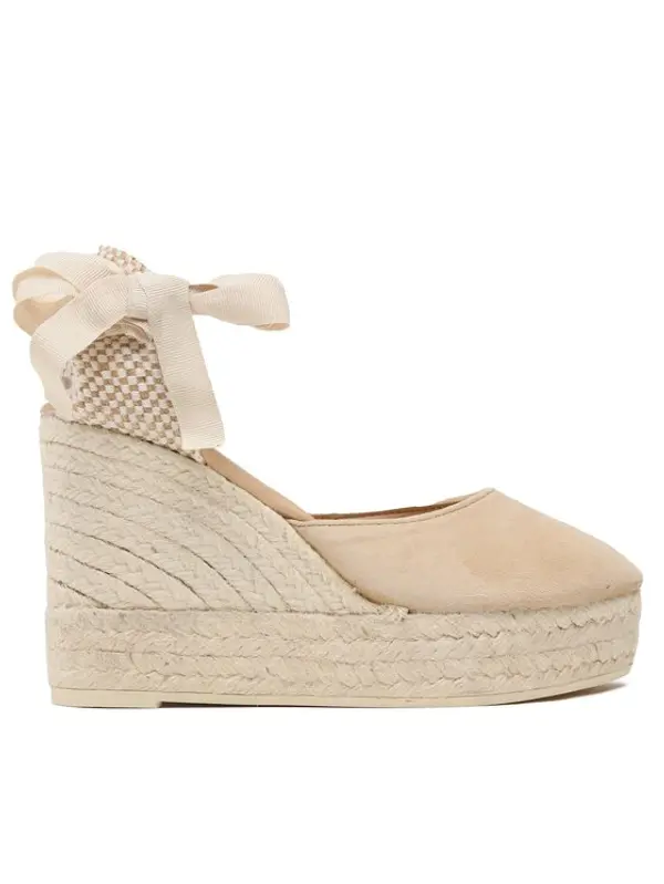 Manebi Manebi Espadrile Soft Suede Wedge Espadrilles M 1.1 WV Bež