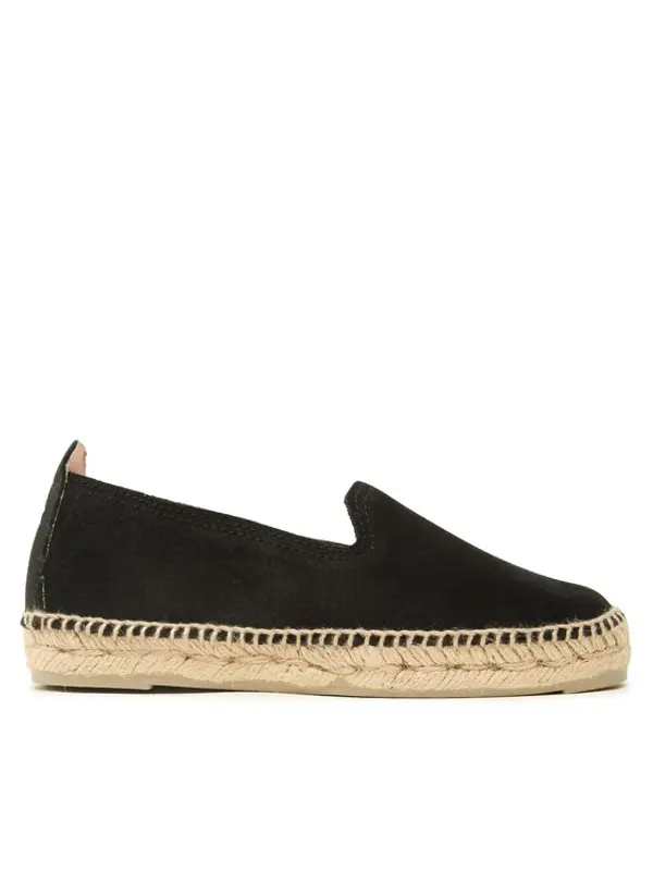 Manebi Manebi Espadrile Suede Flat Espadrilles Crna