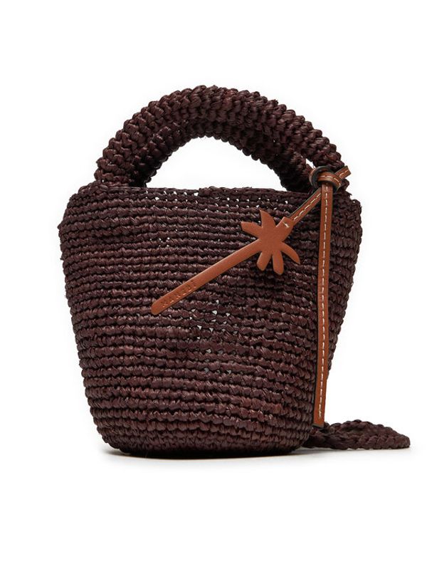 Manebi Manebi Torbica Handcrafted Raffia Summer Bag Mini V 7.4 AM Smeđa