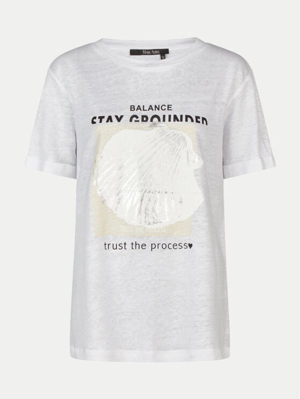 Marc Aurel Marc Aurel T-shirt 7551 7000 73730 Bijela Regular Fit