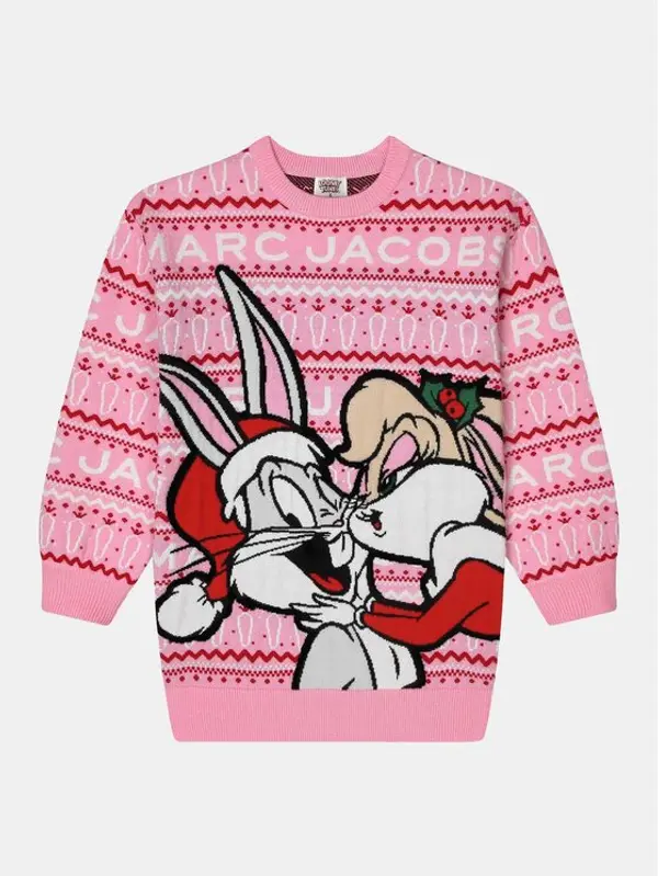 Marc Jacobs Marc Jacobs Džemper haljina LOONEY TUNES W12454 Ružičasta Regular Fit