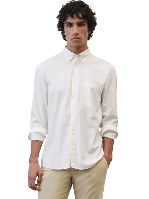 Marc O'Polo Marc O'Polo Košulja B21 7242 42414 Écru Regular Fit