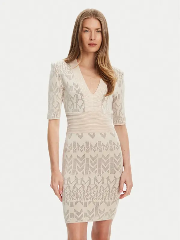 Marciano Guess Marciano Guess Džemper haljina 5YGK20 5877Z Bež Slim Fit