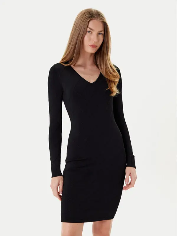 Marciano Guess Marciano Guess Džemper haljina 5YGK23 5036Z Crna Slim Fit