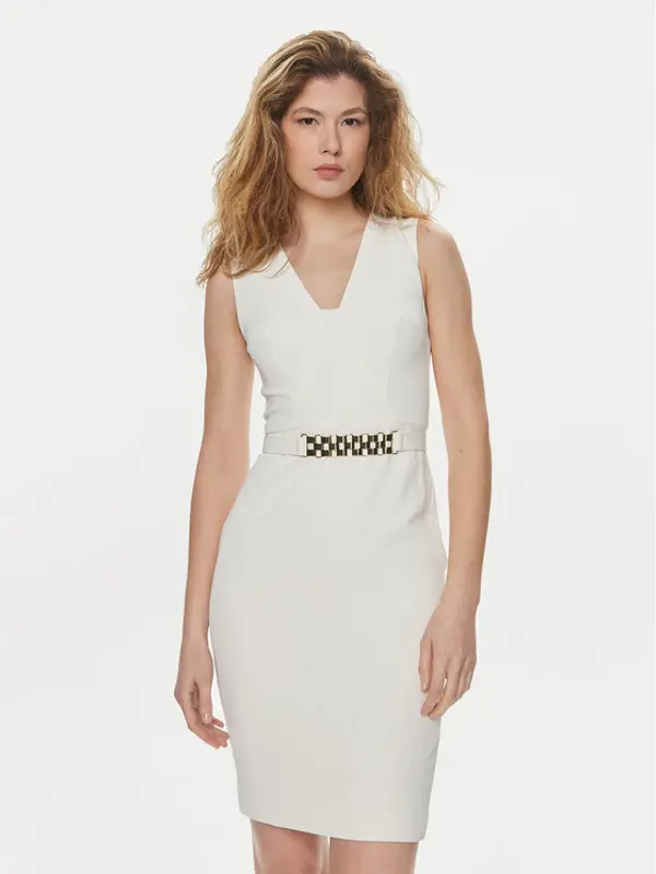 Marciano Guess Marciano Guess Koktel haljina 4GGK31 7070A Écru Regular Fit