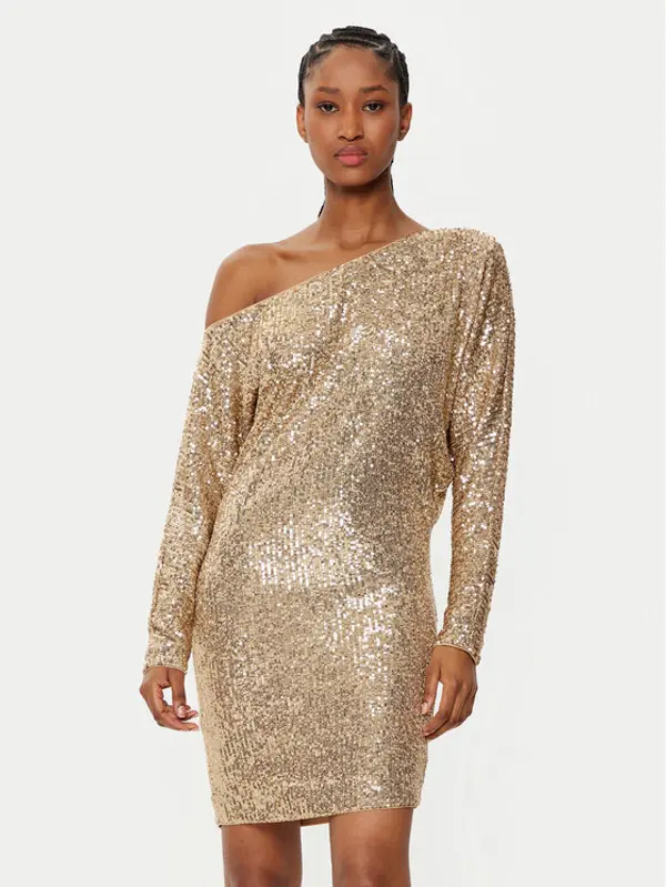 Marciano Guess Marciano Guess Koktel haljina 5RGK69 6166A Zlatna Bodycon Fit