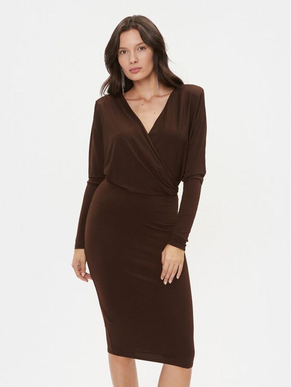 Marciano Guess Marciano Guess Koktel haljina Cassie 3BGK96 6230Z Smeđa Slim Fit