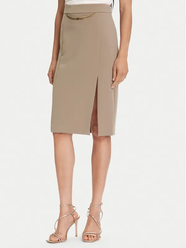 Marciano Guess Marciano Guess Midi suknja 5YGD07 7357A Bež Regular Fit