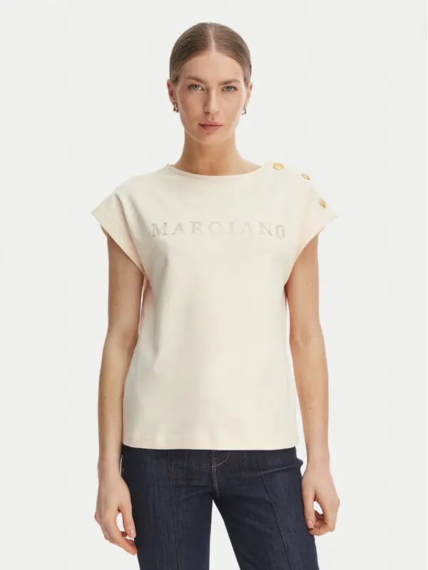 Marciano Guess Marciano Guess T-shirt G6GI04 K3505 Écru Regular Fit