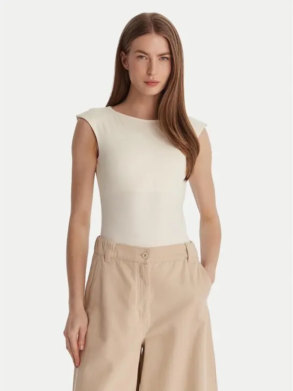Marella Marella Bodi Vigile 2615941021 Écru Slim Fit