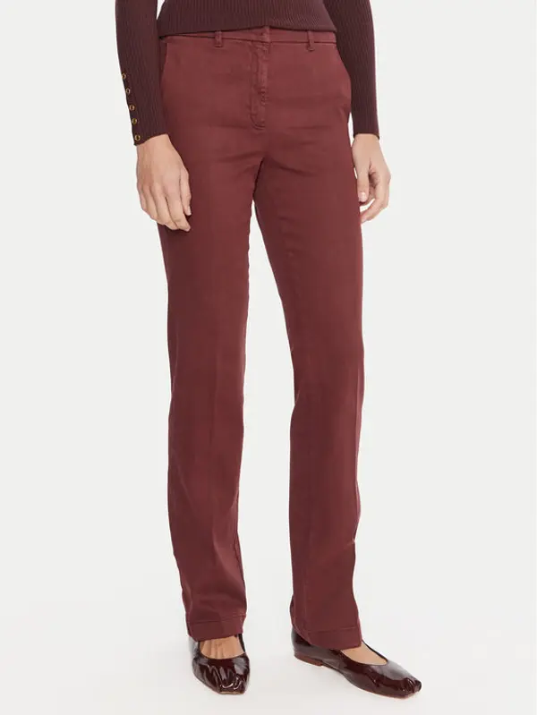 Marella Marella Chino Rovo 2523136055 Tamnocrvena Slim Fit