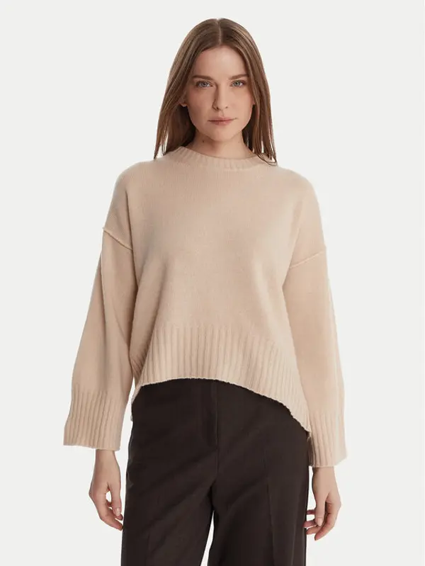Marella Marella Džemper Amelia 2523366305 Écru Loose Fit