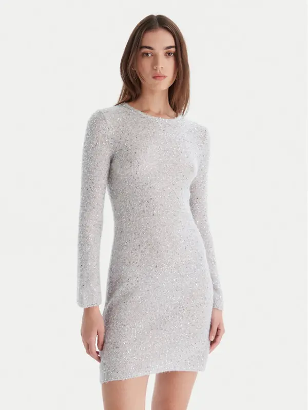 Marella Marella Džemper haljina Arles 2523326042 Écru Slim Fit