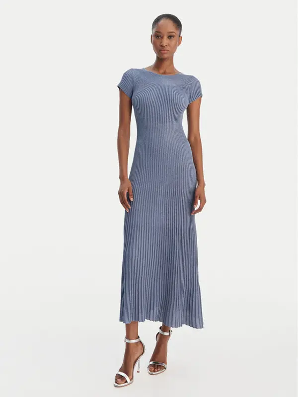 Marella Marella Džemper haljina Draghi 2613321041 Svijetloplava Regular Fit
