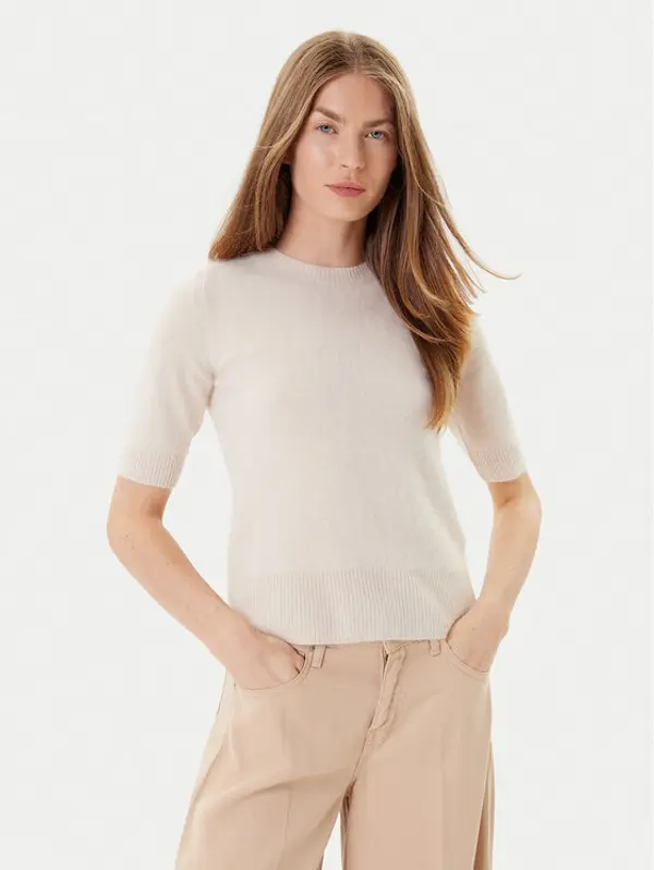 Marella Marella Džemper Jim 2523366075 Écru Regular Fit