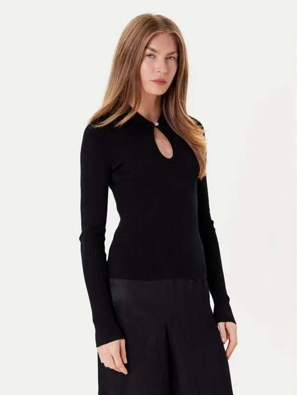 Marella Marella Džemper Plume 2525366111 Crna Slim Fit