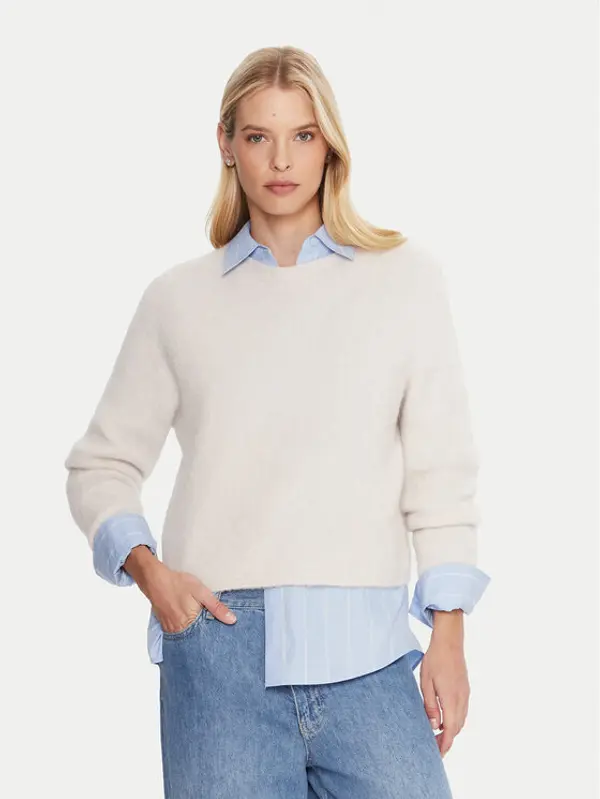 Marella Marella Džemper Tania 2523366352 Écru Regular Fit